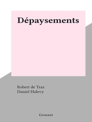cover image of Dépaysements